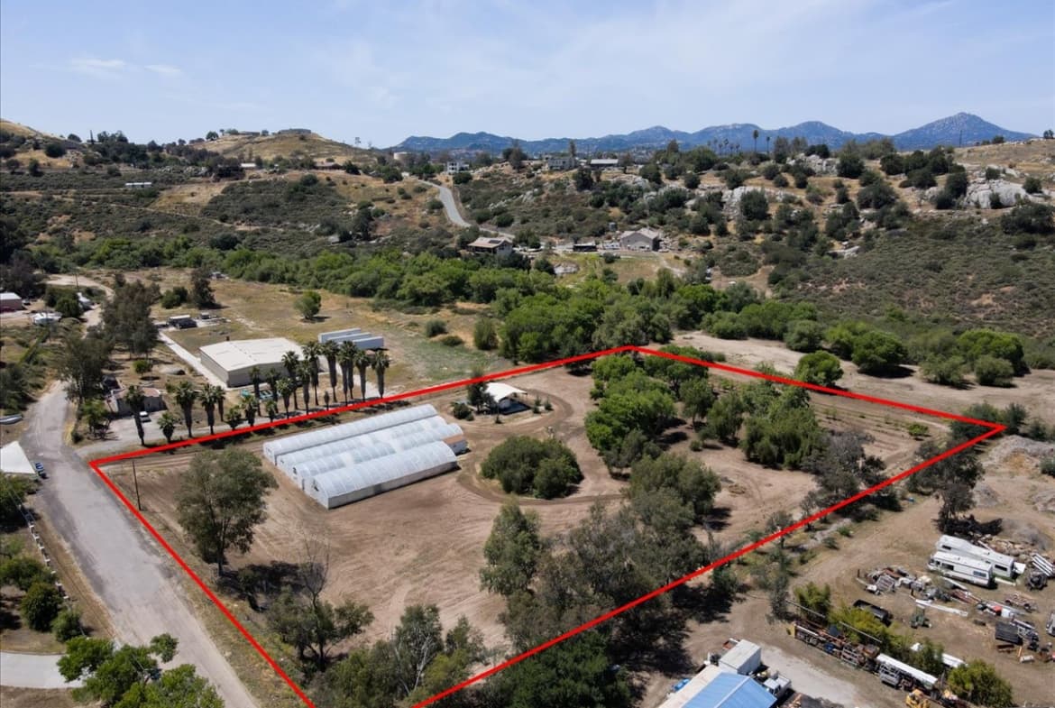 Aerial view of the property